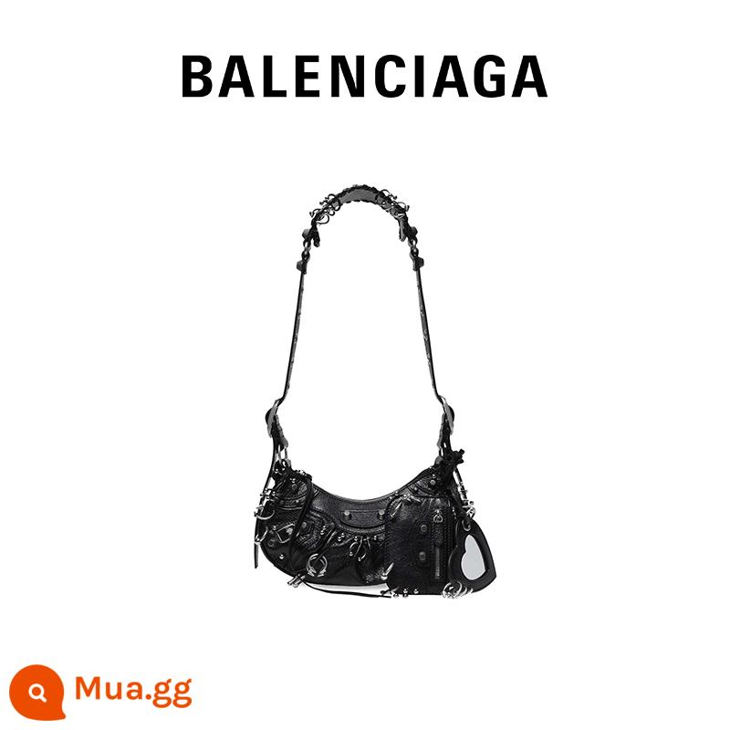 [Quà Năm Mới] Túi Đeo Vai Siêu Nhỏ BALENCIAGA Balenciaga 23 Summer LE CAGOLE - đen