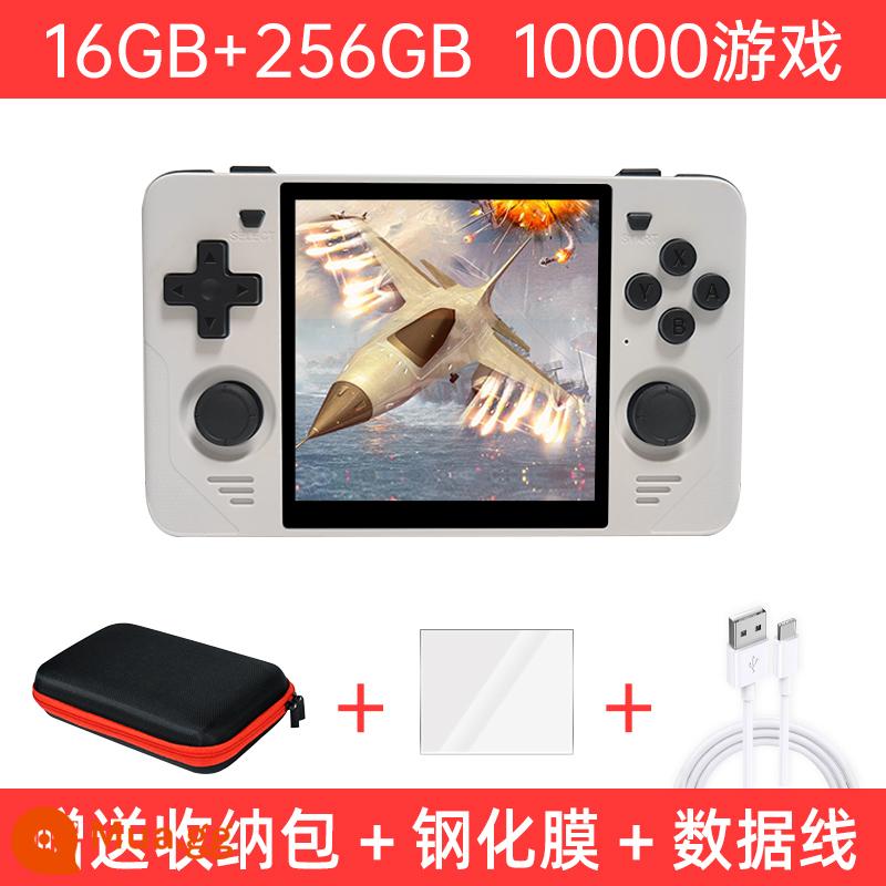 powkiddy 2023 bảng điều khiển cầm tay mã nguồn mở RGB30 mới 8090 năm trẻ em retro PSP King of Fighters arcade GBA trò chơi điện tử cầm tay độc lập máy bong bóng hội trường bảng điều khiển trò chơi cầm tay kết nối với TV - Trắng 16G+256G đi kèm túi đựng và cáp dữ liệu/phim cường lực