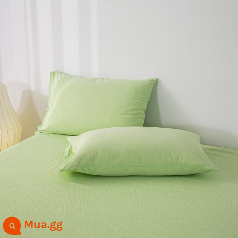 Vỏ gối cotton nguyên chất, cặp vỏ gối 48×74, vỏ gối đơn cotton nguyên chất, chăn ga gối đệm nam 40*60 - trái cây xanh