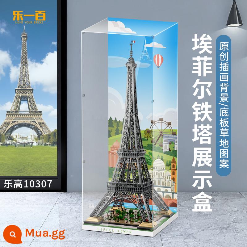 LYB thích hợp cho Lego 10307 Paris Tháp Eiffel hộp trưng bày acrylic trong suốt đèn LED DIY - Mô hình lắp ráp màn hình B (dày 4MM)