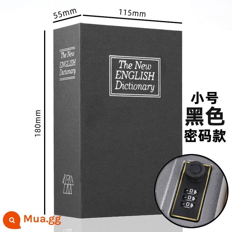 Sách mật khẩu an toàn hộp có khóa khóa nhỏ tủ tiết kiệm nhỏ heo đất trẻ em người lớn lưu trữ bảo quản - Màu đen nhỏ ★ Kiểu mật khẩu ★ Tấm thép dày được nâng cấp Kích thước nhỏ có thể tiết kiệm 2w