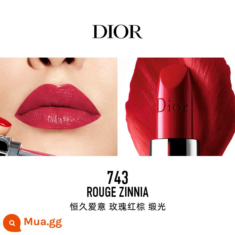 [Chữ độ nét cao] Son môi vàng xanh Dior Dior Lieyan màu mới #735#999#720 nhung - 743 Tình Yêu Lâu Dài Hoa Hồng Đỏ Nâu Satin