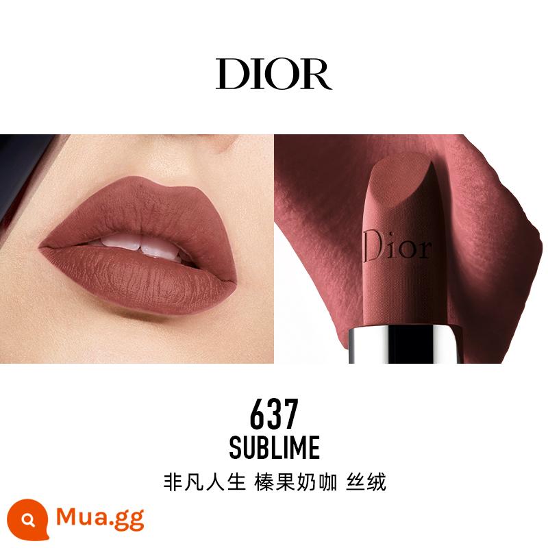 [Chữ độ nét cao] Son môi vàng xanh Dior Dior Lieyan màu mới #735#999#720 nhung - 637 Cuộc Sống Phi Thường Cà Phê Sữa Hạt Phỉ Nhung