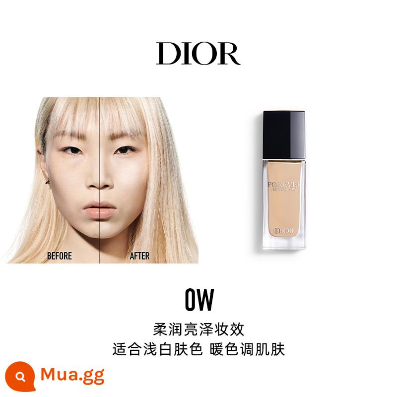 [Quà tặng ngày lễ] Kem nền dạng lỏng khóa trang điểm thế hệ mới Dior Dior lì cho da dầu giữ lớp trang điểm mà không cần cọ trang điểm - Mềm mịn bóng số 0W (tông da trắng sáng, tông mềm và ấm)