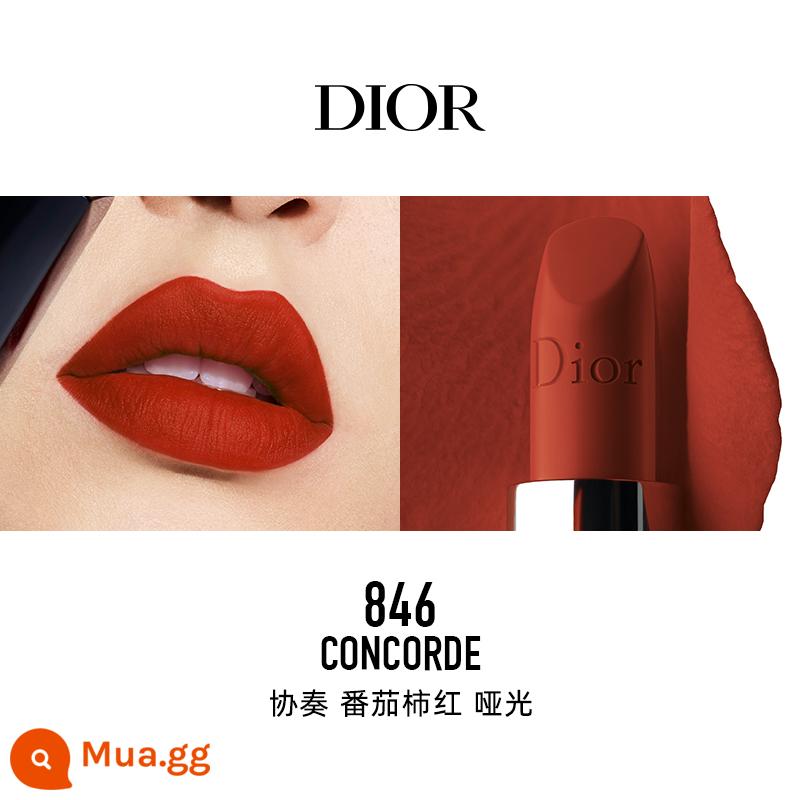 [Chữ độ nét cao] Son môi vàng xanh Dior Dior Lieyan màu mới #735#999#720 nhung - 846 Concerto Cà Chua Hồng Đỏ Matte