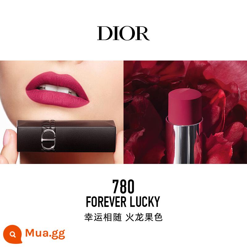 [Quà tặng năm mới] Dior Dior Lieyan Blue Star Lock Color Lip Glaze 999 626 720 Makeup Lipstick - [Son] 780 Lucky With You Màu Thanh Long