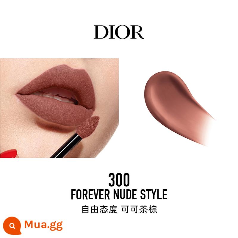 [Quà tặng năm mới] Dior Dior Lieyan Blue Star Lock Color Lip Glaze 999 626 720 Makeup Lipstick - [Lip Glaze] Màu Mới 300 Free Attitude Cacao Trà Nâu