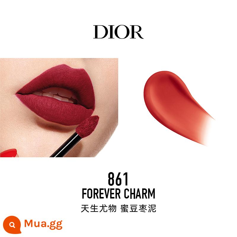 [Quà tặng năm mới] Dior Dior Lieyan Blue Star Lock Color Lip Glaze 999 626 720 Makeup Lipstick - [Lip Glaze] Màu Mới 861 Natural Beauty Đậu Mật Ong Và Chà Là