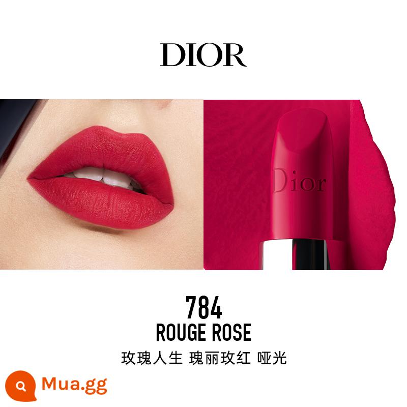 [Chữ độ nét cao] Son môi vàng xanh Dior Dior Lieyan màu mới #735#999#720 nhung - 784 La Vie en Rose Rose Red Matte