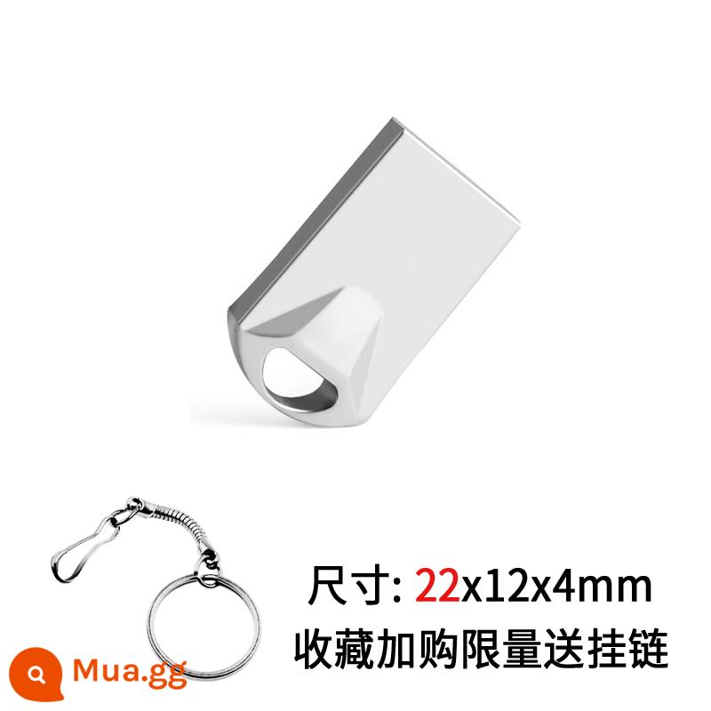 Kim Loại Xe Ô Tô Mini 128G Bút 64/32/16/4 Logo Tùy Chỉnh Sáng Tạo USB Bút Vô Hình tivi - ①②⑧G Dây chuyền treo không bạc dành cho bộ sưu tập