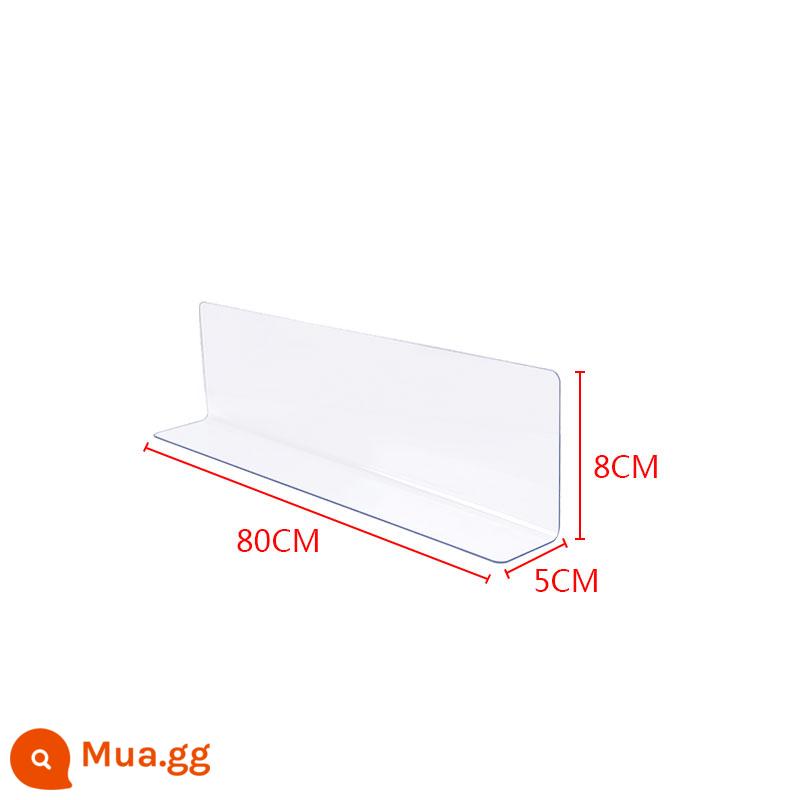 Vách ngăn đáy giường vách ngăn nhựa hộ gia đình cạnh bàn sofa khoảng cách phía dưới dải phân vùng dưới giường bịt kín cạnh chống mèo vách ngăn kệ - Dài 80CM X Rộng 5CM X Cao 8CM Có thể cắt