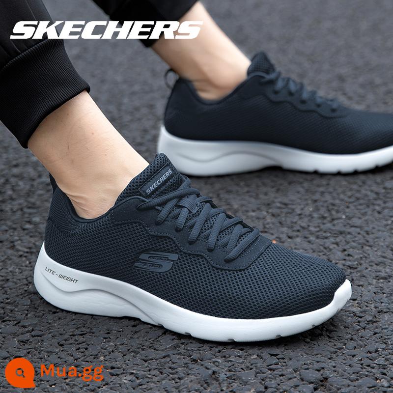 Skechers SKECHERS nam sneakers giày trắng chính thức soái hạm Store xác thực lưới trắng giày chạy bộ nam - Màu xanh hải quân 58362