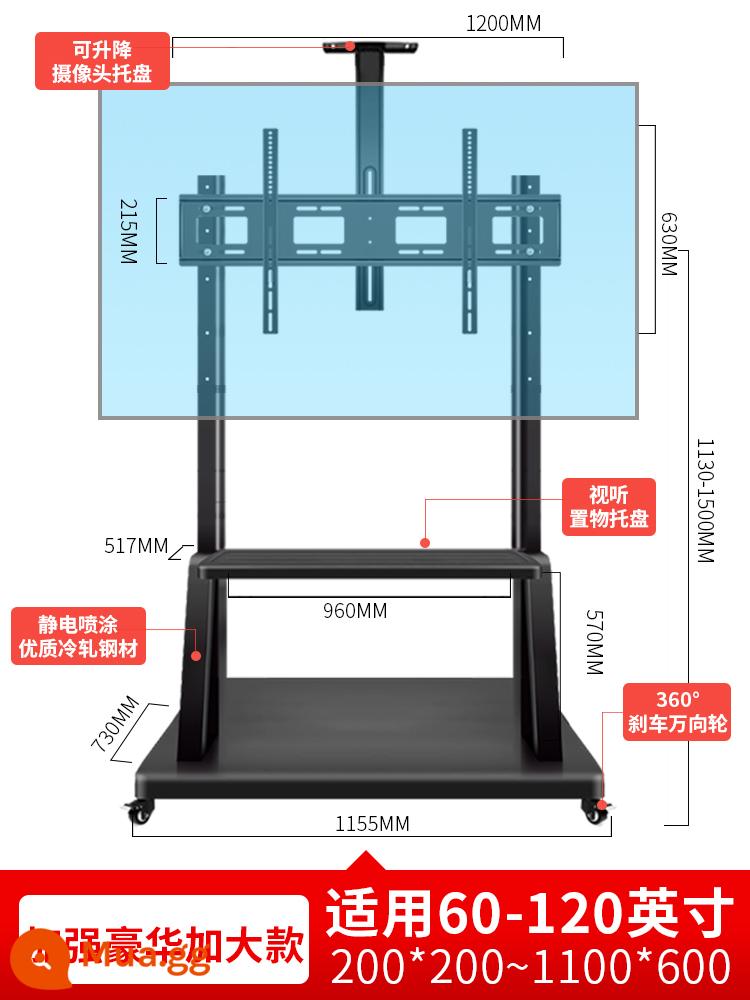 Giá đỡ TV Hạ cánh xoay bằng kính thiên văn di động Thích hợp cho Xe đẩy có bánh xe Xiaomi Hisense 75 inch Huawei - Phiên bản mở rộng sang trọng nâng cao 60-120 inch, tải trọng 600 pound, bảo hành trọn đời