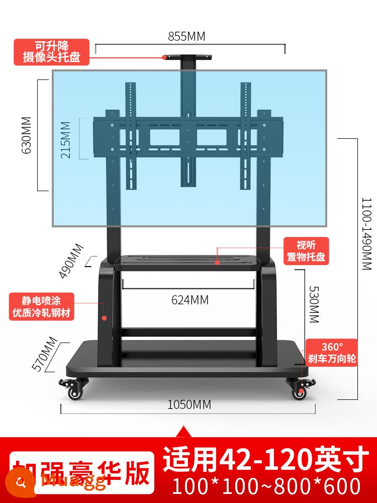 Giá đỡ TV Hạ cánh xoay bằng kính thiên văn di động Thích hợp cho Xe đẩy có bánh xe Xiaomi Hisense 75 inch Huawei - Phiên bản cao cấp nâng cao 60-120 inch, tải trọng 440 pound, bảo hành trọn đời