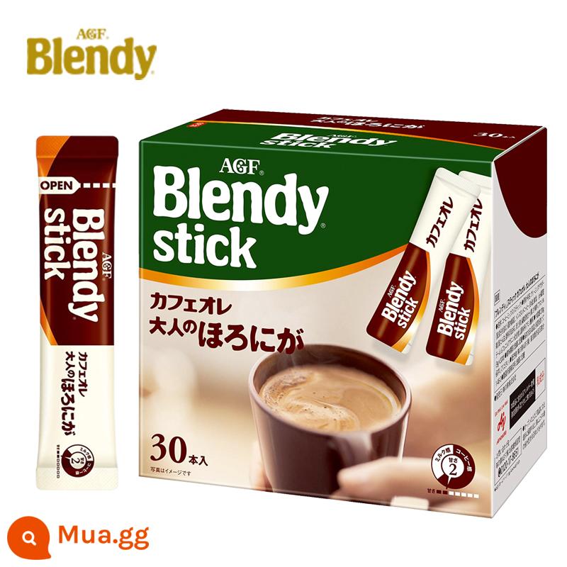 Nhật Bản nhập khẩu agf Blendy Brandi vi đường sữa latte sữa cà phê hòa tan hương thơm sữa ngọt thanh - Ít đường và hơi đắng 30 dải (ngọt hơn hơi ngọt)