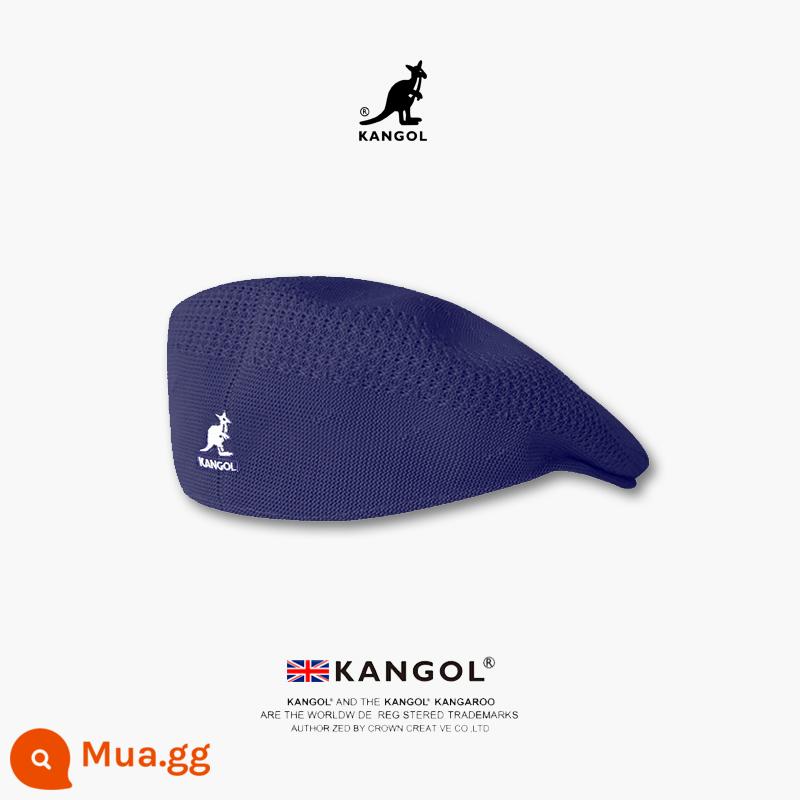 [Chính hãng chính thức] Mũ nồi kangaroo KANGOL Tropic 504 xu hướng thu đông nam nữ cùng kiểu mũ len - Màu xanh hải quân [Lưới] Tóc thẳng điểm