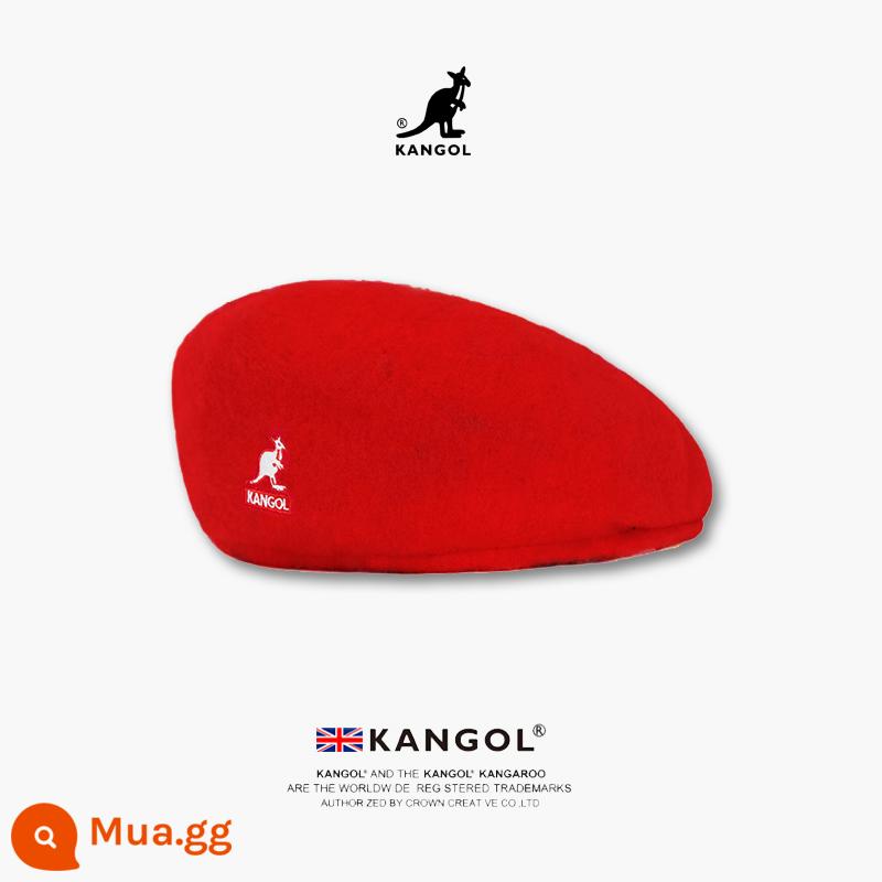 [Chính hãng chính thức] Mũ nồi kangaroo KANGOL Tropic 504 xu hướng thu đông nam nữ cùng kiểu mũ len - Màu đỏ [Len] Tóc Thẳng Điểm