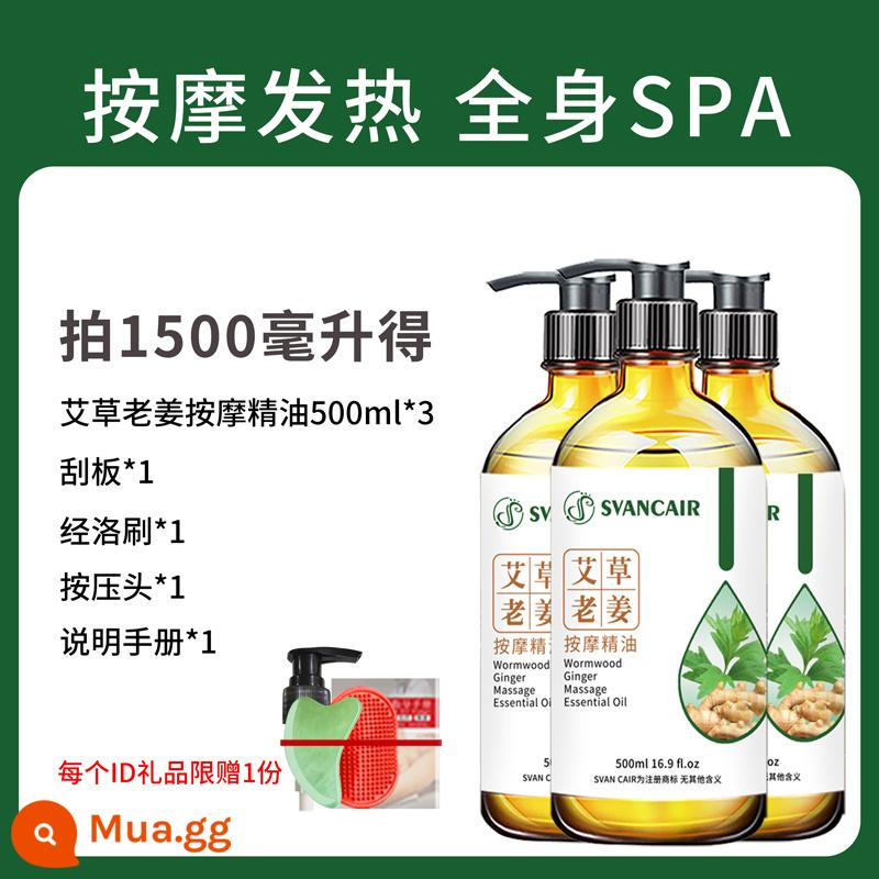 Artemisia Gừng Massage Tinh Dầu Toàn Thân Tongluo Kinh Mạch Sốt Vai Cổ Hở Lưng Massage Cạo Mặt Tinh Dầu Không Rửa - 1500ml