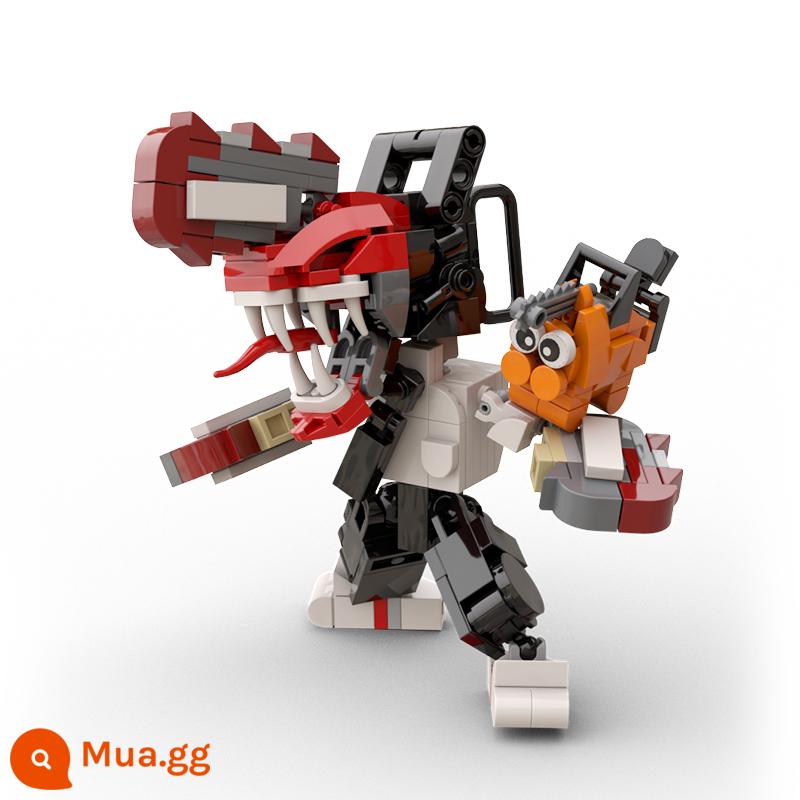 Sáng Tạo Mộc Khối Xây Dựng Máy Cưa Xích Minifigure 3D Ngoại Vi Áp Dụng Lego Demon Bobo Chita Cưa Người Đồ Chơi Lắp Ráp - Người cưa máy + Pochta