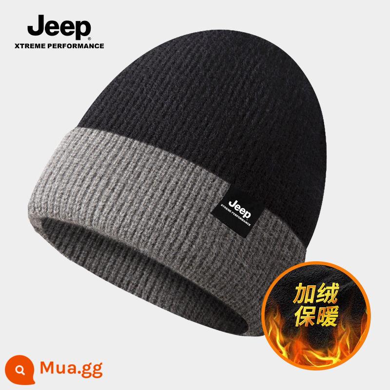 Mũ Jeep Jeep Mũ len nam sọc dày ấm áp mùa đông phù hợp cho mọi trận đấu Áo thun cổ bảo vệ cổ mũ cotton dành cho nam - phong cách sáu