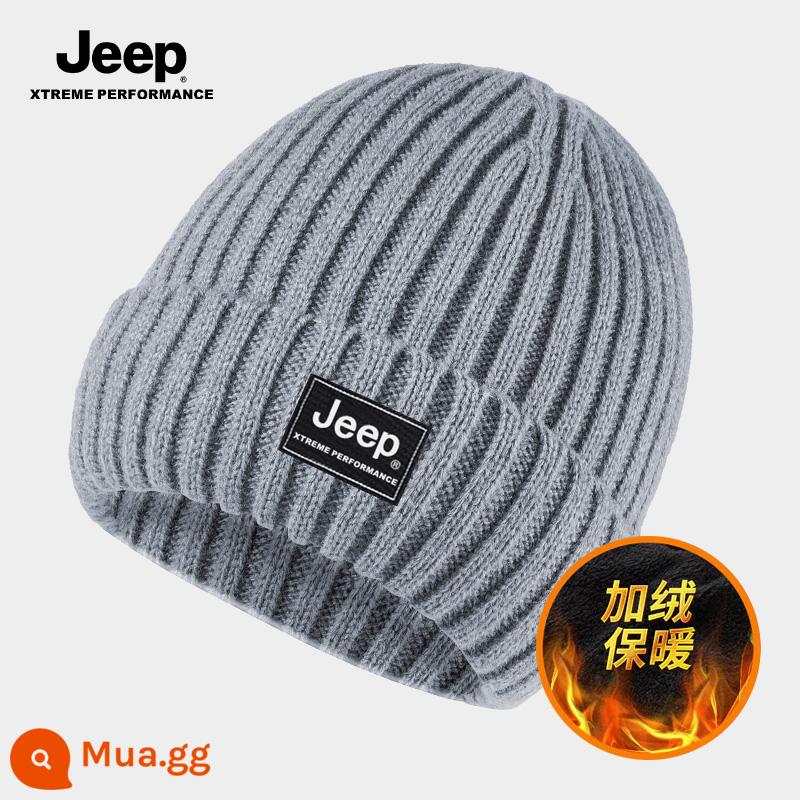 Mũ Jeep Jeep Mũ len nam sọc dày ấm áp mùa đông phù hợp cho mọi trận đấu Áo thun cổ bảo vệ cổ mũ cotton dành cho nam - Phong cách bảy