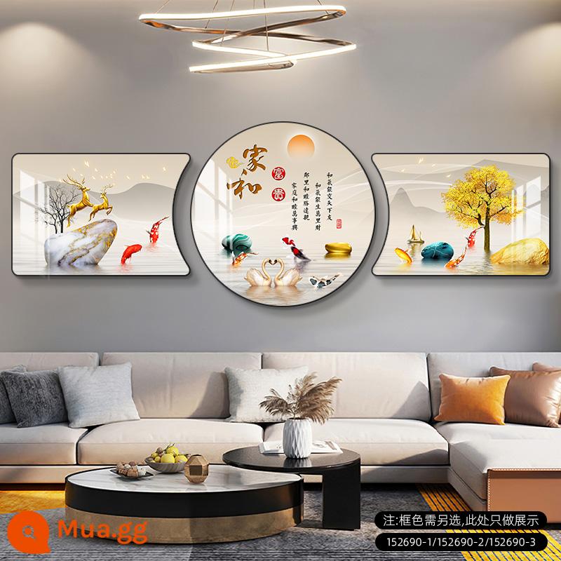 Sofa Nền Tranh Treo Tường Có Nghĩa Là Tốt Hiện Đại Đơn Giản Nhẹ Sang Trọng Triptych Mới Cao Cấp Khí Quyển Phòng Khách Tranh Trang Trí - Gia đình và giàu có