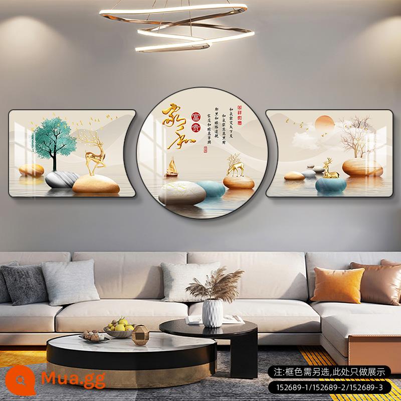 Sofa Nền Tranh Treo Tường Có Nghĩa Là Tốt Hiện Đại Đơn Giản Nhẹ Sang Trọng Triptych Mới Cao Cấp Khí Quyển Phòng Khách Tranh Trang Trí - Đá để chạy