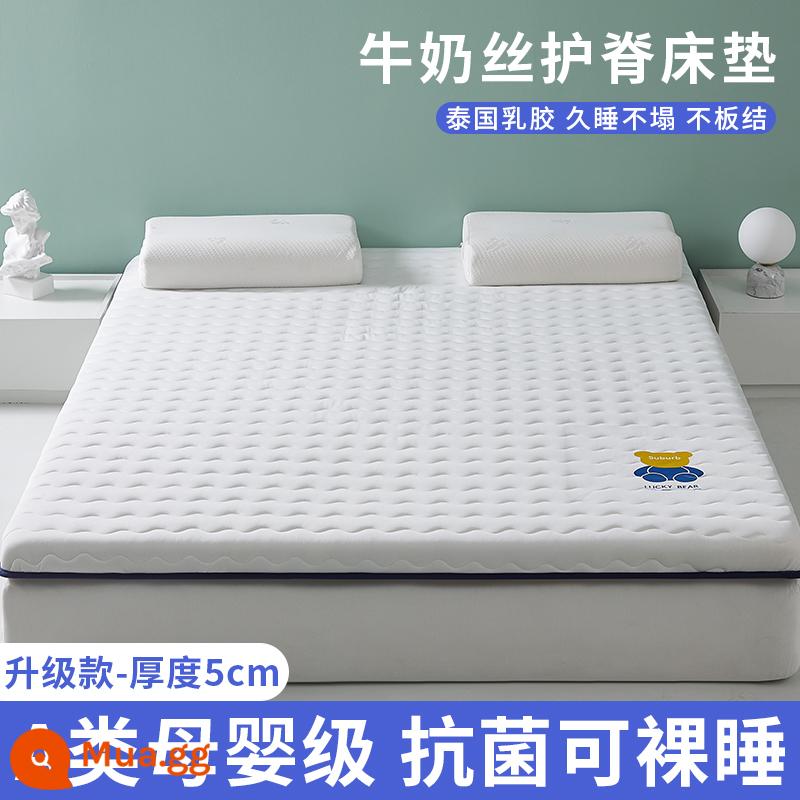 Nệm đệm mềm nhà dày ký túc xá sinh viên tatami đơn nệm xốp nệm cho thuê nệm đặc biệt chăn bông - Gấu Nhỏ Trắng [Nhựa Cao Su Thiên Nhiên, Bảo Vệ Cột Sống Và Kháng Khuẩn] Dày 5cm