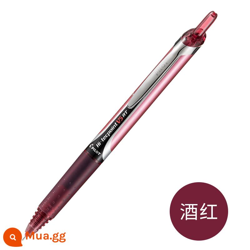 Japan Pilot BXRT-V5 Pioneer King press bút gel màu bút kim 0.5mm bút học sinh câu hỏi và ghi chú bài thi bút nước đen đặc biệt bút chữ ký bxs-v5rt nạp tiền - rượu vang đỏ