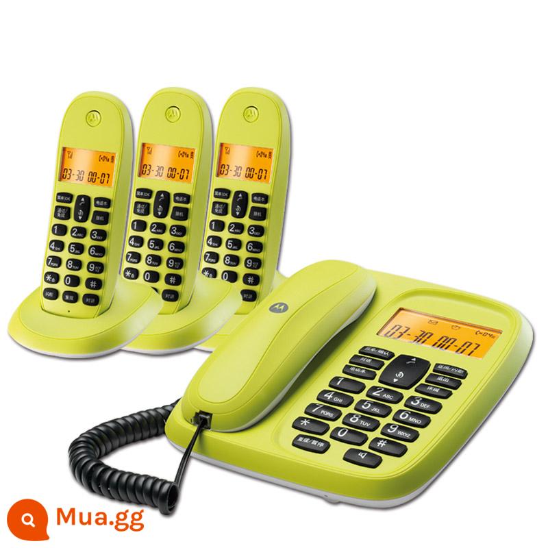 Điện thoại không dây Motorola CL101C chính chủ máy văn phòng điện thoại cố định cố định không dây gia đình một kéo một hai - Màu chanh xanh một cho ba