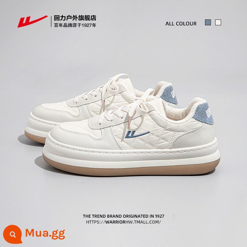 Thu Đông 2022 Thời Trang Thu Đông Mới Giày Sneakers Đầu Lớn Giày Sneakers Dày Dặn Giày Trắng Ấm Áp Cho Nữ Thu Đông 2022 - Milan [dặm đơn]