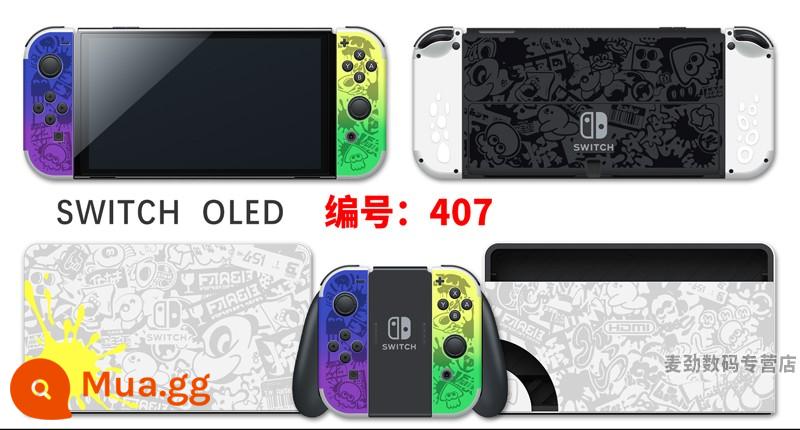 Thích hợp cho Nintendo Switch Nhãn dán Splatoon 3 Công tắc giới hạn Phim OLED NS Pain Pain Machine Sticker Nhãn dán màu Vỏ bảo vệ Phụ kiện vỏ bảo vệ pha lê Túi lưu trữ Cat Claw Rocker Cap - Phiên bản OLED của Splatoon 3 giới hạn 407 (đi kèm móng mèo)