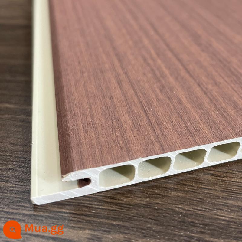 Tấm ốp tường tích hợp sợi tre chắc chắn, tấm nền gỗ veneer tấm ốp tường bằng nhựa PVC chống thấm nước và chống ẩm trần treo - Lỗ tròn nhựa đá 7.5mm rộng 40cm