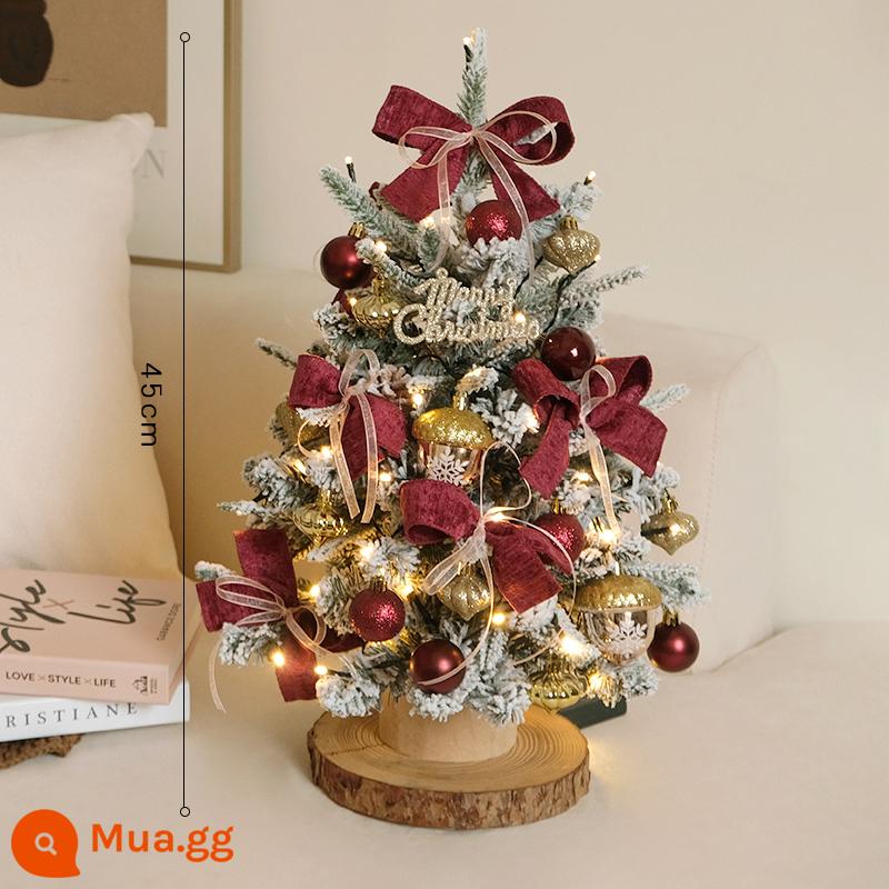 Nhà cây thông Noel 1,2/1,5 mét 1,8 gói mô phỏng mã hóa lớn phát sáng trang trí nhỏ trang trí - Quả sồi đỏ 45cm [có đèn]