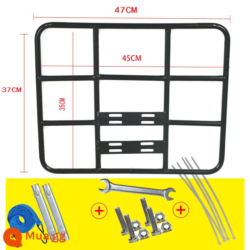 Xe điện kệ phía sau giá đỡ kệ hộp giao hàng đuôi cố định giá đỡ đa năng khung xe máy sửa đổi kệ - Model phẳng [đường kính trong 45*35] + dây đeo ống dày 16mm