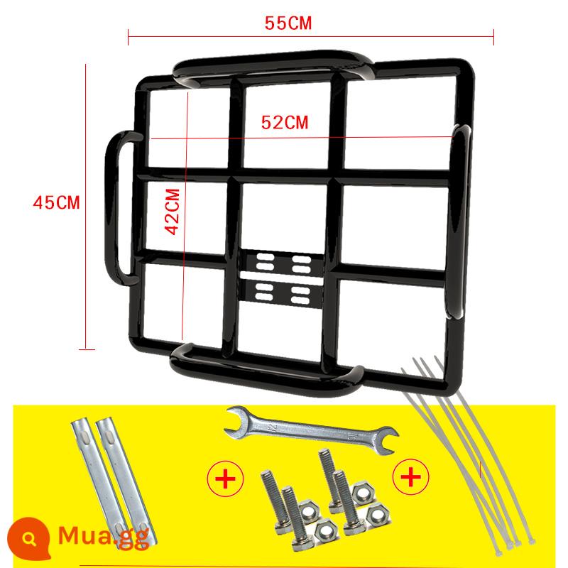 Xe điện kệ phía sau giá đỡ kệ hộp giao hàng đuôi cố định giá đỡ đa năng khung xe máy sửa đổi kệ - Loại lan can [đường kính trong 52*42] ống mỏng 14mm