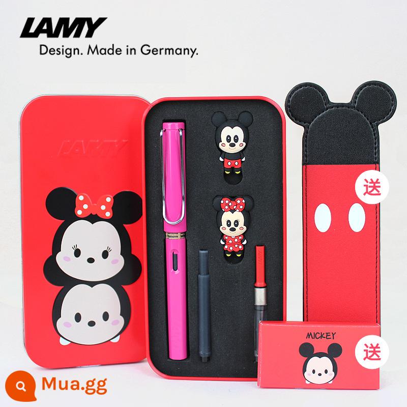 Ngày lễ tình nhân Năm mới Kỷ Mão Lamy Lễ hội mùa xuân món quà sinh nhật cô giáo dành cho bạn gái tặng bạn gái sáng tạo và thiết thực - Mickey và Minnie-Rose Pink [Hộp sắt tinh tế]