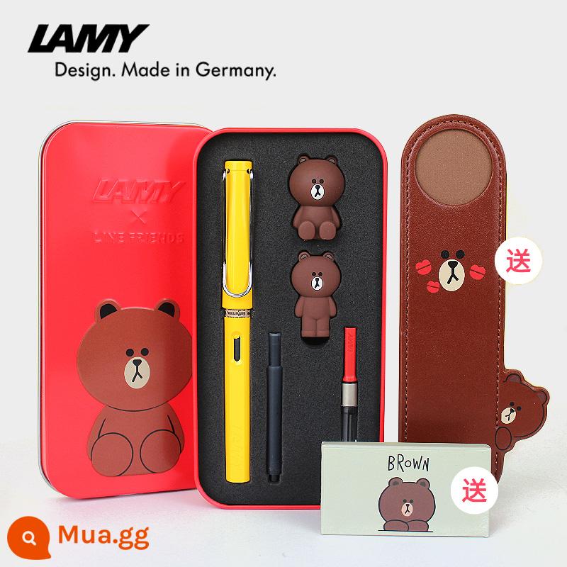 Ngày lễ tình nhân Năm mới Kỷ Mão Lamy Lễ hội mùa xuân món quà sinh nhật cô giáo dành cho bạn gái tặng bạn gái sáng tạo và thiết thực - Gấu nâu-vàng sáng [hộp sắt tinh tế]