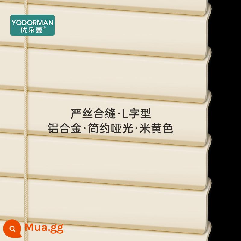 Udorman Hợp Kim Nhôm Rèm Venetian Miễn Phí Bấm Bóng Nâng Điện Đơn Giản Hiện Đại Phòng Phòng Tắm Nhà Bếp - [Mờ tiêu chuẩn] Màu be