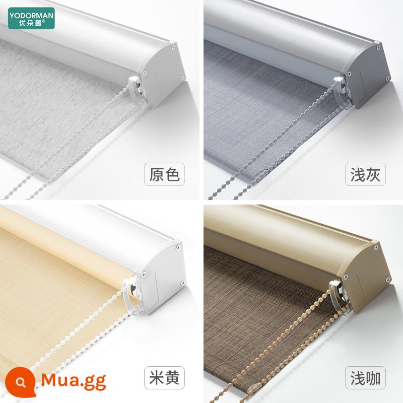 Bạn Duo Man Linen Full Shading Rèm Rèm Rèm kéo dài -Phong cách học Phòng ngủ Phòng ngủ BALCONY BALSCREEN cuộn trục bóng rèm - Mẫu bìa cao cấp (chọn màu) bán đen