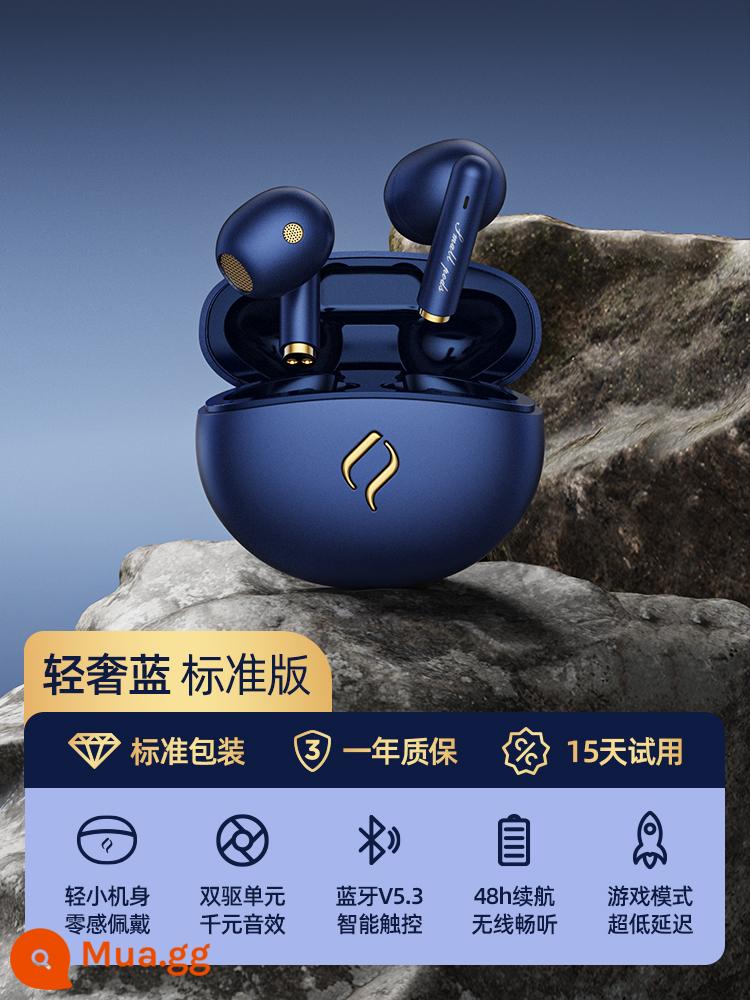 Luxury sound S1 nhãn vàng nhỏ 2023 tai nghe bluetooth true wireless chất lượng cao mới dành cho nữ Apple Huawei Xiaomi - [Light Luxury Blue] Hiệu ứng âm thanh độ phân giải cao·Bluetooth V5.3·Cuộc gọi giảm tiếng ồn·Bảo hành 1 năm