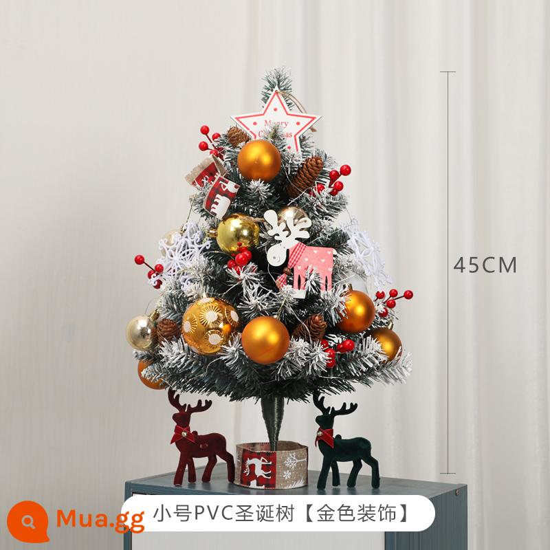 Đồ trang trí Giáng sinh cho ngôi nhà Cây thông Noel dạ quang mây cây nhỏ để bàn trang trí 50CM vòng hoa trang trí cửa sổ - Cây thông Noel 45cm [trang trí vàng]