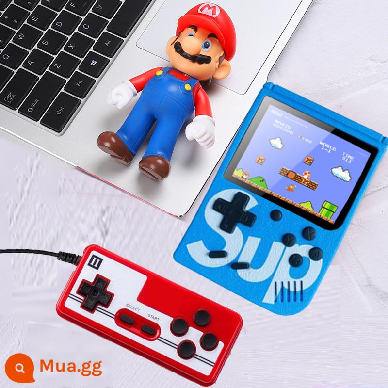 sup máy chơi game cầm tay một người chơi mới Tetris cầm tay đôi tay cầm sparring cho trẻ em máy chơi game cổ điển sạc di động máy chơi game mini phong cách hoài cổ quà tặng phong cách học sinh kiểu cũ - [SUP Plus 400 in one] Model đôi màu xanh + 1 pin sạc + cáp AV 3m