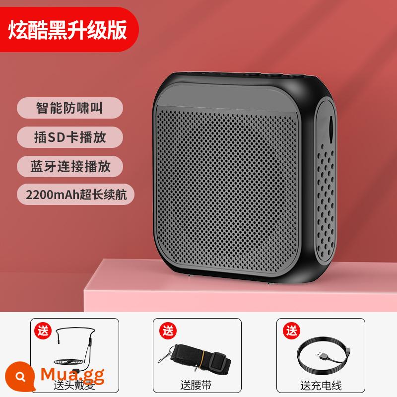 Little bee loa giáo viên micro đặc biệt la hét lớp giáo viên với tai nghe không dây loa giảng - Phiên bản Bluetooth-Đen [Loa từ tính mạnh √ Bluetooth tích hợp √ Âm lượng gấp 50 lần √ Chống còi]