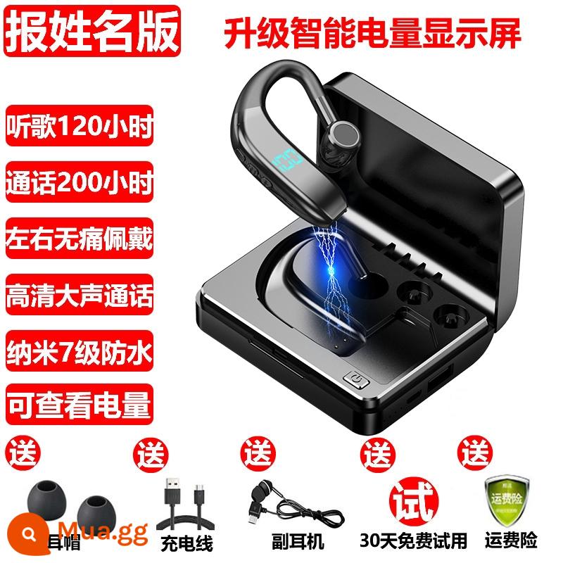 Tai nghe bluetooth không dây Eagleshang K9 tên telegram đến 2022 loại móc tai đơn và đôi mới thời gian chờ siêu dài - Tên người gọi [hiển thị pin + 200 giờ đàm thoại + ngăn sạc + bảo hành trọn đời