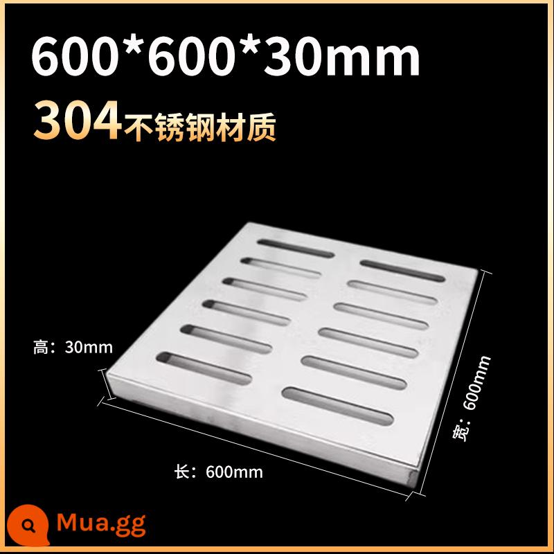 304 Thép bằng thép không gỉ di sản hố ga Thủy thoát nước dưới đường nha khoa Thành lập trang trí Thẻ che - Chất liệu 304 600*600*30*3