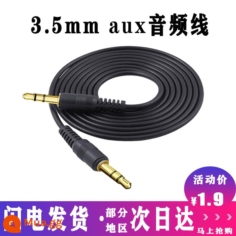 Miễn phí vận chuyển cáp âm thanh aux xe hơi với đầu ra điện thoại di động 3,5 mm dây chuyển mà không bị biến dạng cặp dòng ghi âm xe ô tô aus chuyển đổi dữ liệu máy tính loa âm thanh nam thành nam tai nghe âm thanh cáp cắm hai đầu - đen