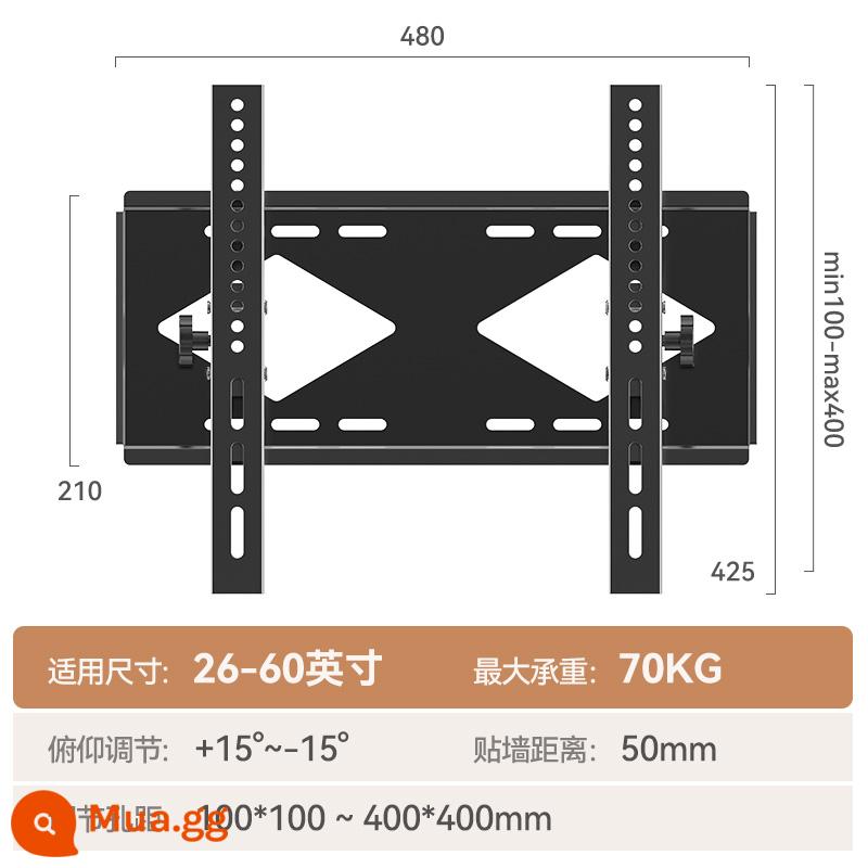 Giá treo TV đa năng Giá treo tường đa năng cho Xiaomi Hisense tcl Skyworth 55/65/75/85 inch - Điều chỉnh góc nghiêng B-1 [26-60 inch] dày hơn