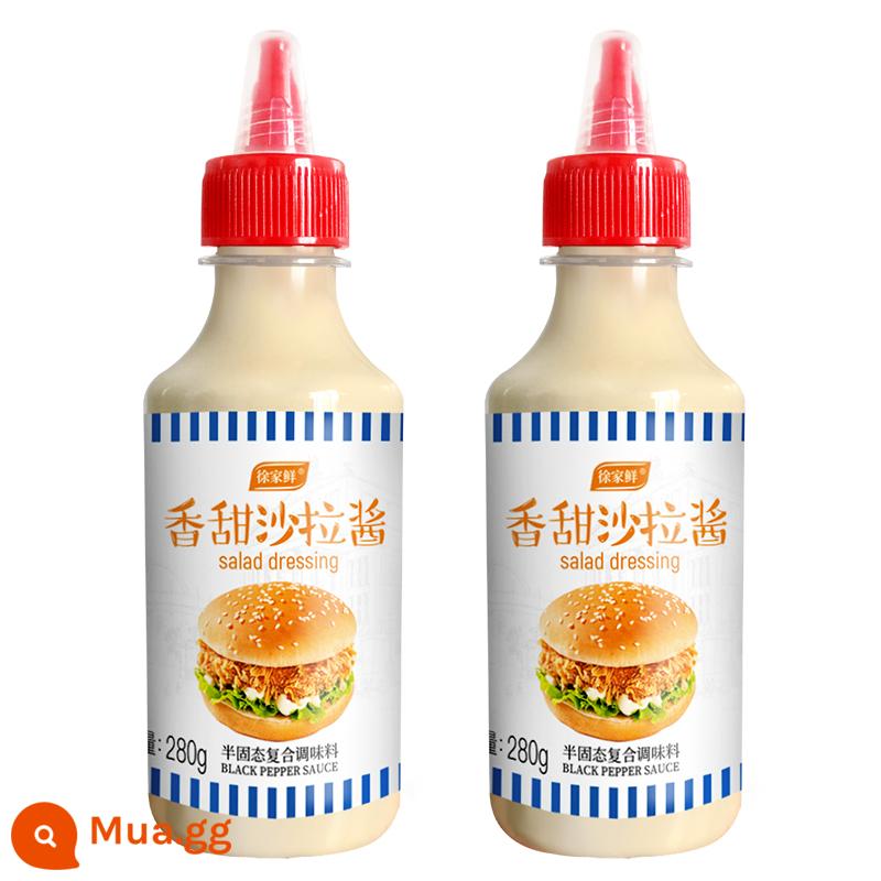 Combo Nước sốt cà chua Salad Bóp chai Sốt tiêu đen Sốt ớt ngọt Sốt salsa cà chua mật ong mù tạt - Sốt salad 280g*2 chai