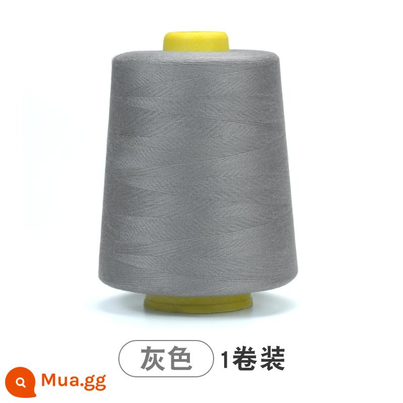 Chỉ may cuộn lớn 8000 thước chỉ may chỉ may gia đình 402 sợi polyester chùa chỉ may máy kim chỉ trắng - Xám 8000 thước [1 tập]